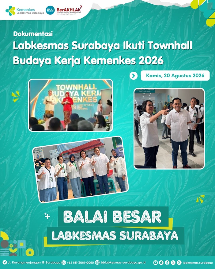 Labkesmas Surabaya Ikuti Townhall Budaya Kerja Kemenkes 2026